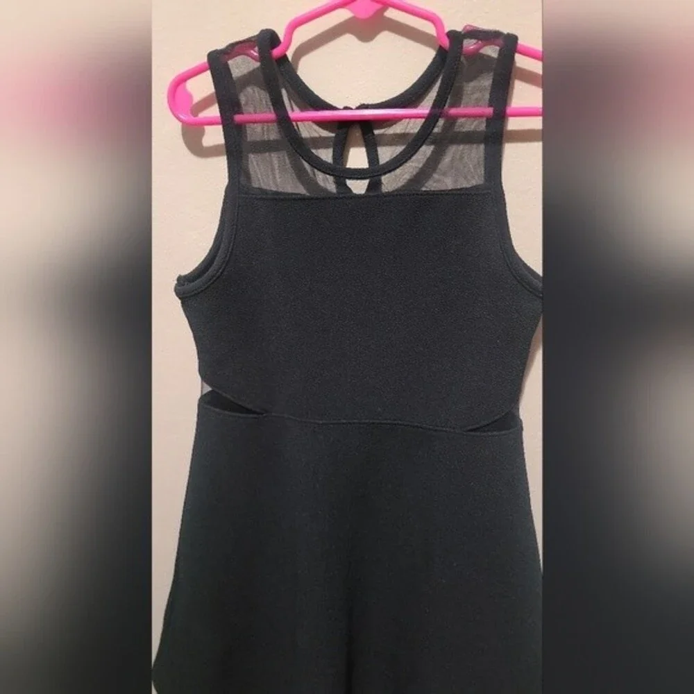 Childern's place round neck flare dress black M 7/8 *
